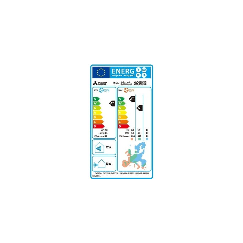 Climatiseur Mono-Split MSZ-BT20VGK / MUZ-BT20VG MITSUBISHI ELECTRIC